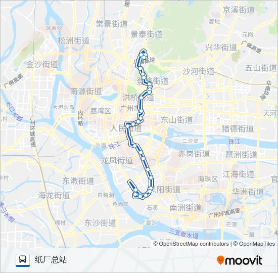 公交夜32路的线路图