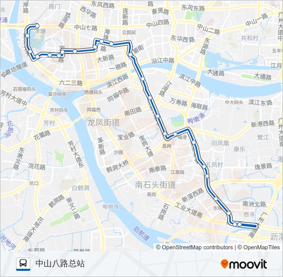 公交夜33路的线路图