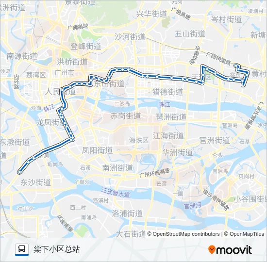 公交夜36路的线路图
