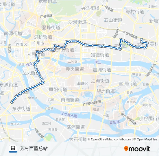 夜36路 Bus Line Map