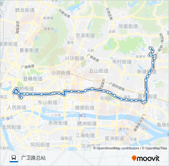 夜38路 Bus Line Map