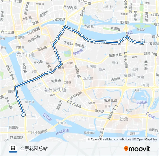 公交夜42路的线路图