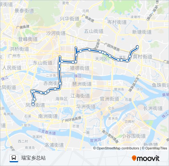 公交夜43路的线路图