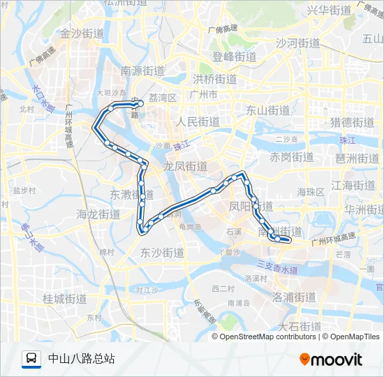 夜44路 Bus Line Map