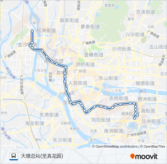 公交夜45路的线路图