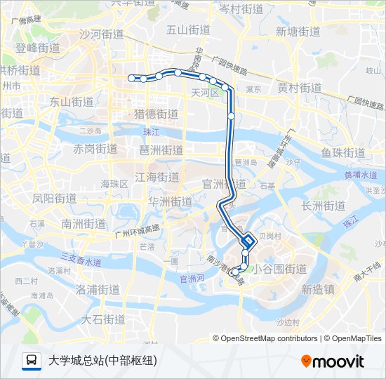 公交夜48路的线路图