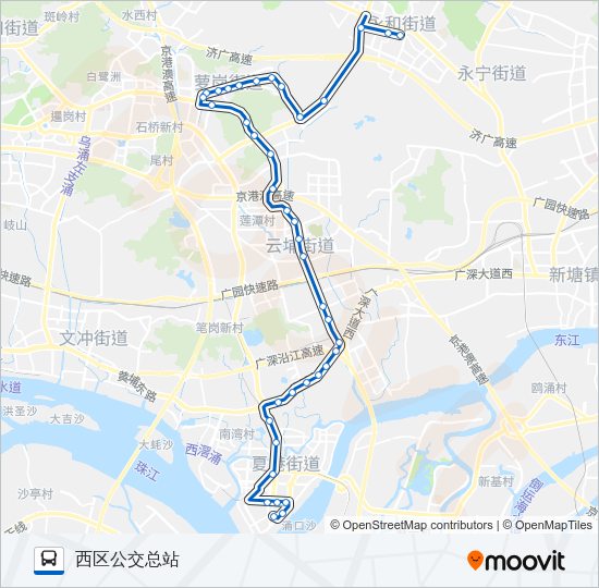 公交夜49路的线路图