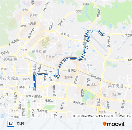 公交夜53路的线路图