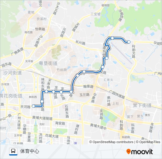 公交夜53路的线路图