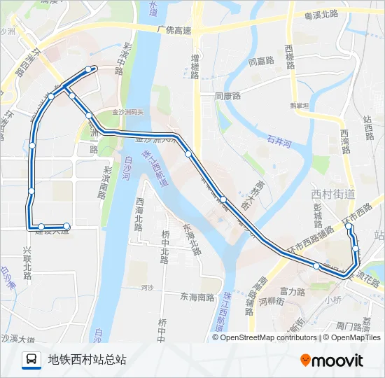 夜54路 Bus Line Map