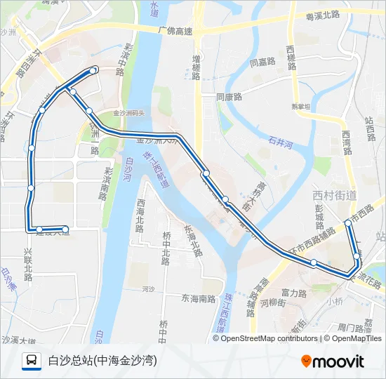 夜54路 Bus Line Map