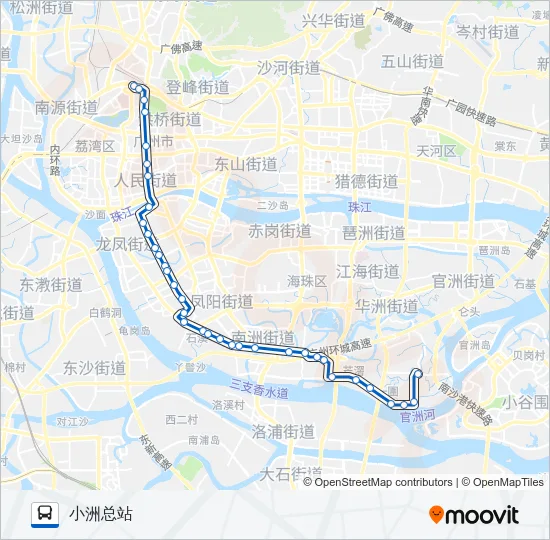 夜55路 Bus Line Map