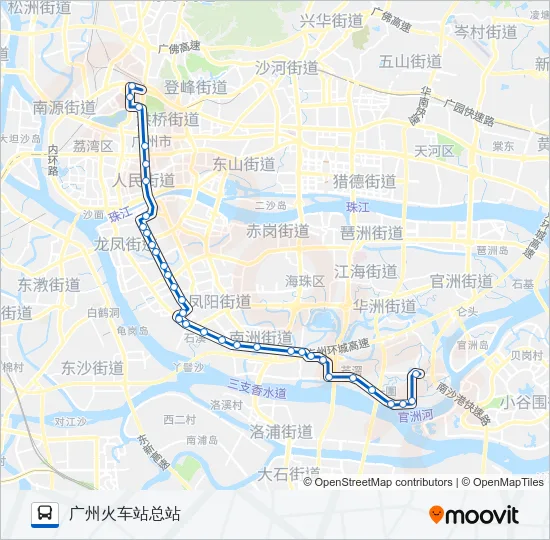 夜55路 Bus Line Map