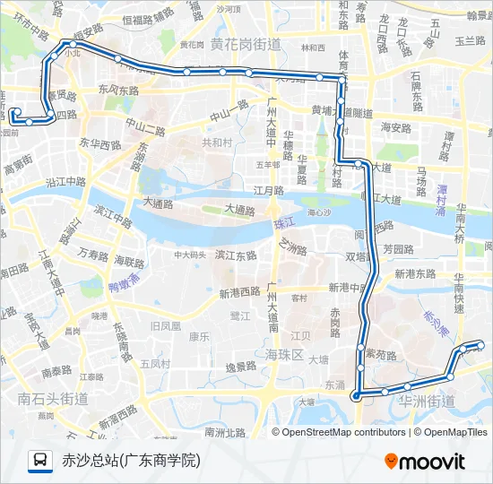 夜56路 Bus Line Map