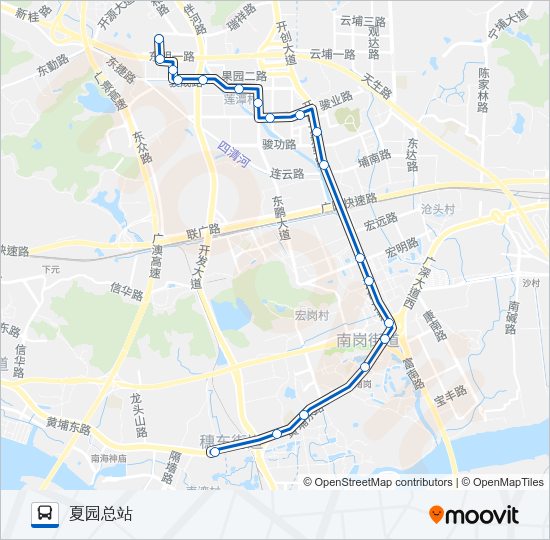 公交夜57路的线路图