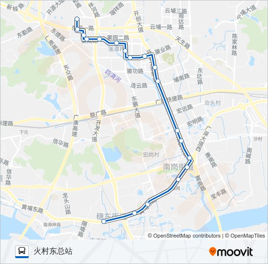 公交夜57路的线路图