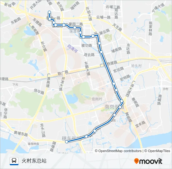 夜57路 Bus Line Map