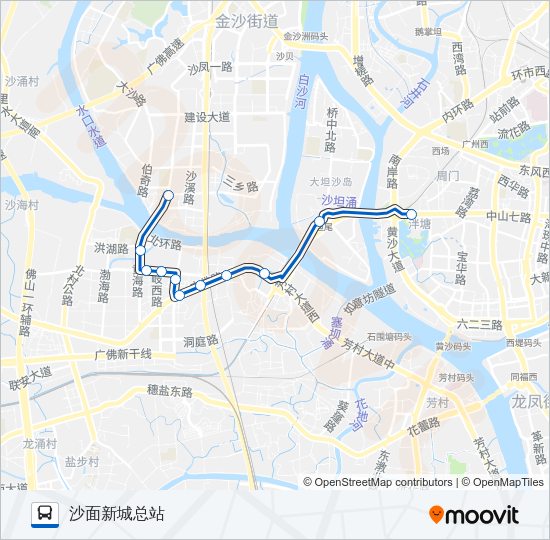 公交夜58路的线路图
