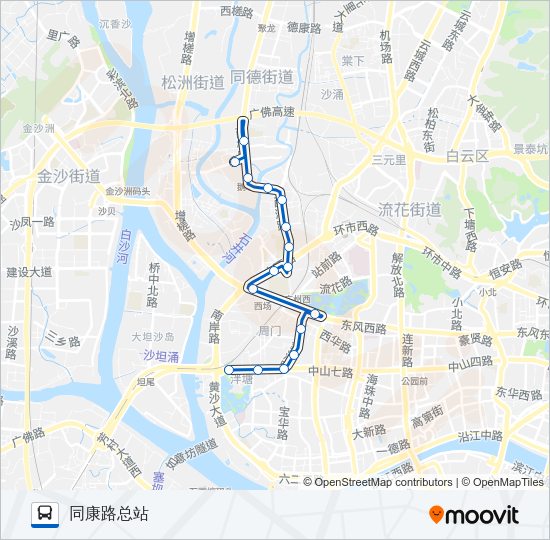 公交夜59路的线路图