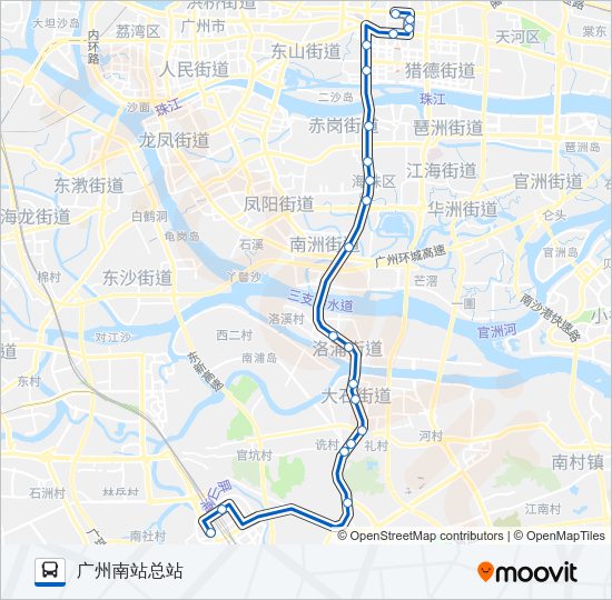 公交夜61路的线路图