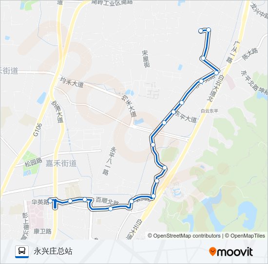 公交夜62路的线路图
