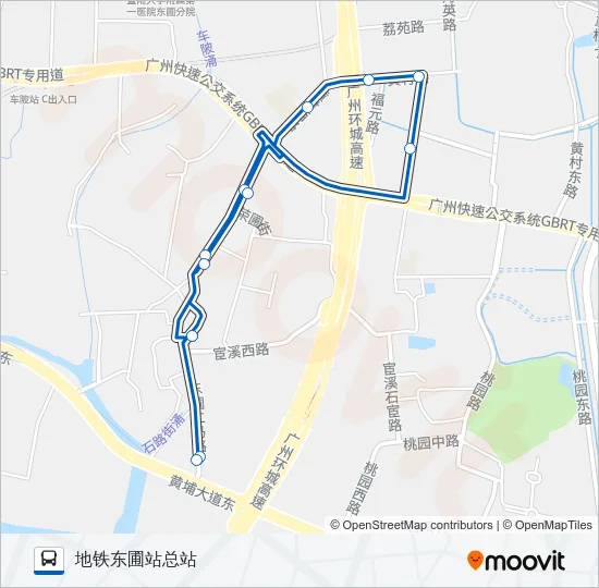 夜64路 Bus Line Map