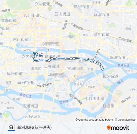 公交夜66路的线路图