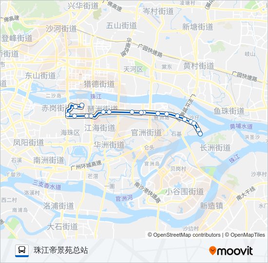 公交夜66路的线路图