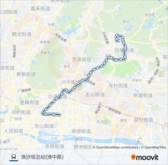 公交夜71路的线路图