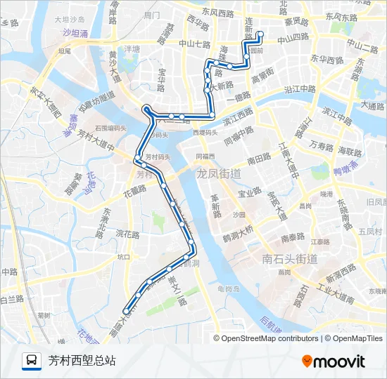 夜72路 Bus Line Map
