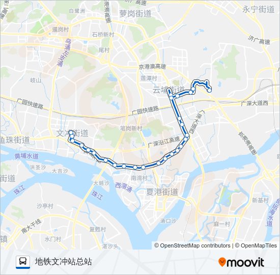 公交夜73路的线路图