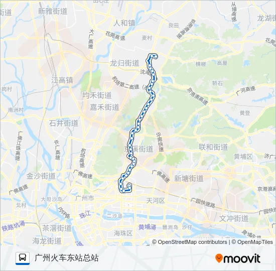 夜74路 Bus Line Map