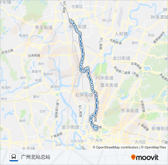 公交夜87路的线路图