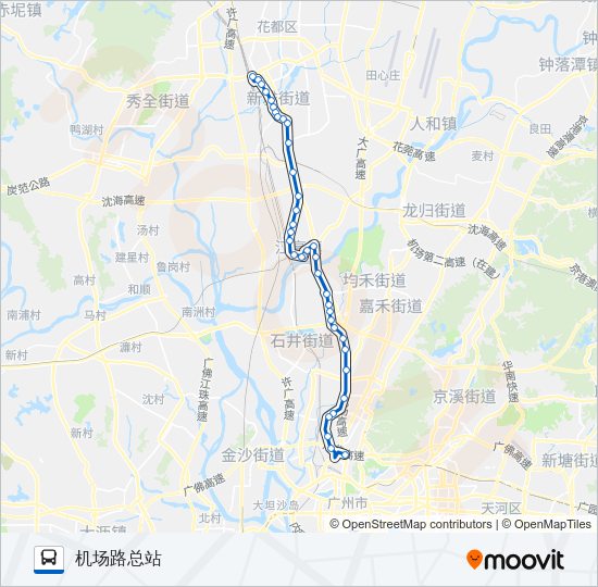 公交夜87路的线路图