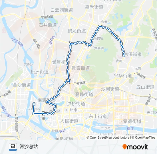 公交夜95路的线路图