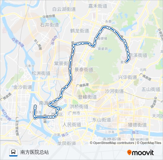 公交夜95路的线路图