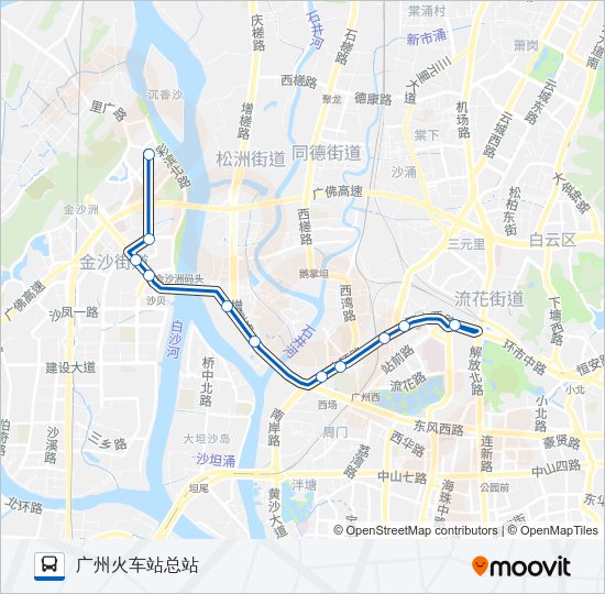 公交夜96路的线路图