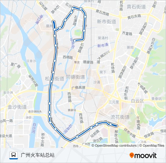 公交夜98路的线路图
