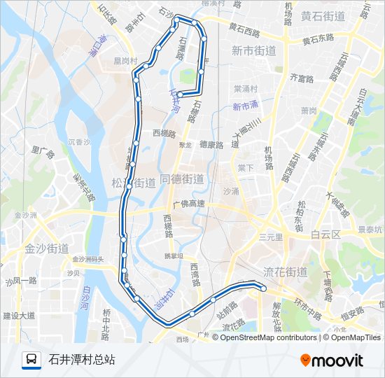 公交夜98路的线路图