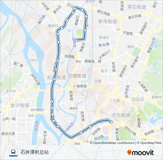 夜98路 Bus Line Map
