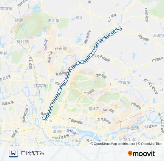 广从1路 Bus Line Map