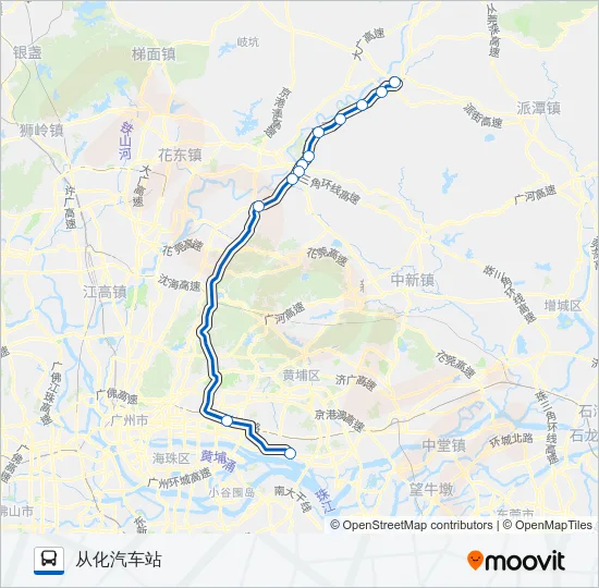 广从7路 Bus Line Map