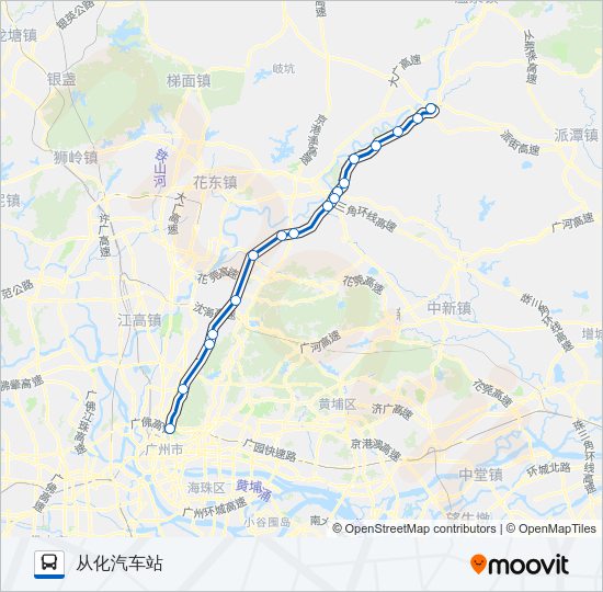 公交广从8路的线路图