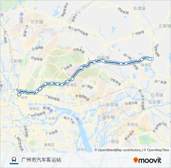 广增1路 Bus Line Map