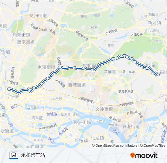 公交广增2路的线路图