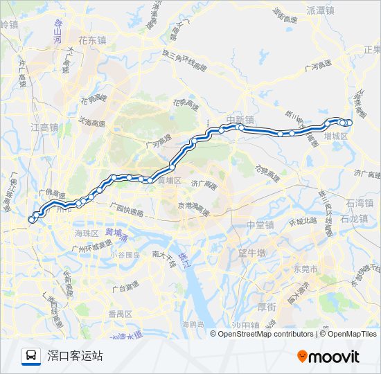 公交广增6路的线路图