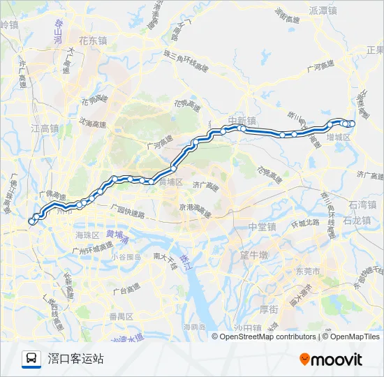 广增6路 Bus Line Map