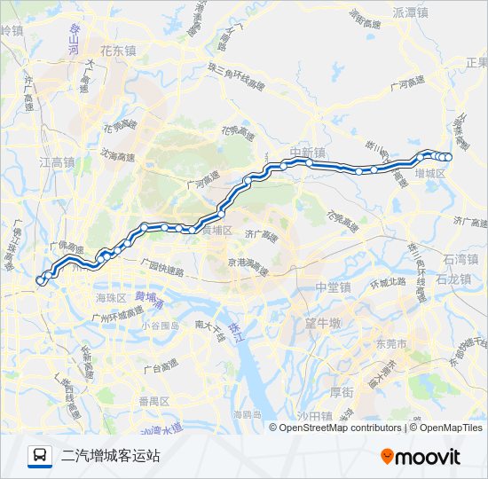 公交广增6路的线路图