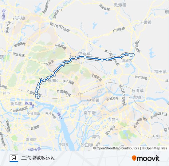 公交广增8路的线路图