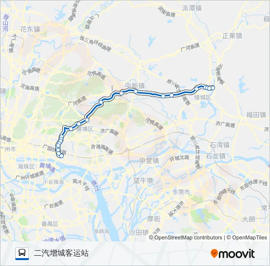 广增8路 Bus Line Map